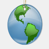 Rond En Céramique ornement de globe du monde (Gauche)
