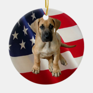 Rond En Céramique Ornement de great dane