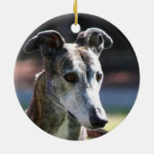 Rond En Céramique Ornement de Greyhound (Dos)