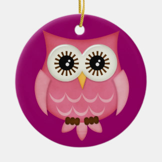 Rond En Céramique Ornement de hibou