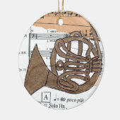 Rond En Céramique Ornement de klaxon (de Français) (Gauche)