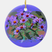 Rond En Céramique ornement de maîtres violets (Dos)