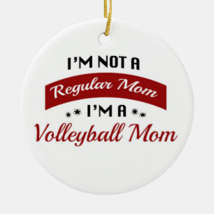 Rond En Céramique Ornement de maman de volleyball