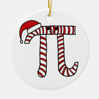 Rond En Céramique Ornement de maths de Noël pi