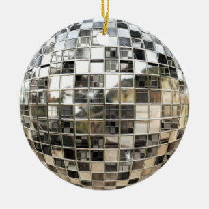 Rond En Céramique Ornement de Mirrorball de disco