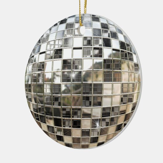 Rond En Céramique Ornement de Mirrorball de disco (Gauche)
