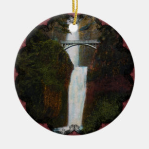 Rond En Céramique Ornement de Multnomah Falls