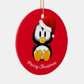 Rond En Céramique Ornement de Noël-Penguin (Droite)