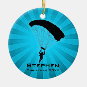 Rond En Céramique Ornement de parachutisme de plongée Sky personnali