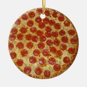 Rond En Céramique ornement de pizza