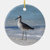 Rond En Céramique Ornement de pluvier sifflant (Dos)