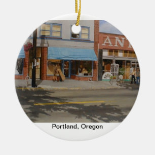 Rond En Céramique Ornement de Portland Orégon