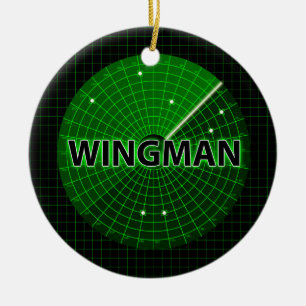 Rond En Céramique Ornement de radar de Wingman