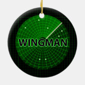 Rond En Céramique Ornement de radar de Wingman (Dos)
