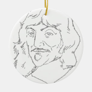Rond En Céramique Ornement de Rene Descartes