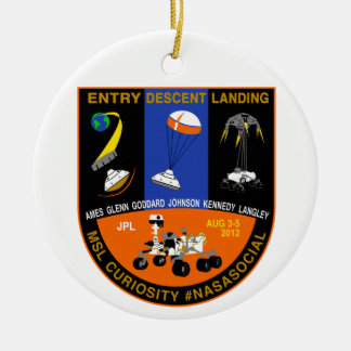 Rond En Céramique Ornement de Social de la NASA de Mars Curioisty