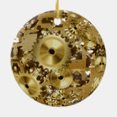 Rond En Céramique Ornement de Steampunk (Dos)