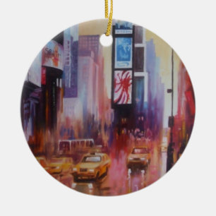 Rond En Céramique Ornement de Times Square