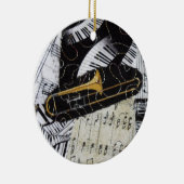 Rond En Céramique Ornement de trombone (Droite)