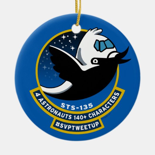 Rond En Céramique Ornement de Tweetup de parc de vue de l'espace (Devant)