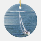 Rond En Céramique Ornement de vent de navigation (Dos)