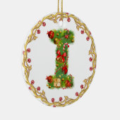 Rond En Céramique ornement décoré d'un monogramme de Noël de (Droite)