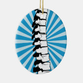 Rond En Céramique Ornement d'épine d'éclat de bleu (Droite)