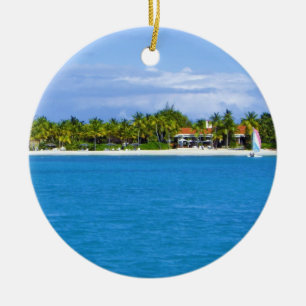 Rond En Céramique Ornement des Caraïbes de Noël