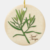 Rond En Céramique Ornement d'herbe de Tarragone (Dos)