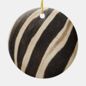 Rond En Céramique Ornement d'impression Zebra (Dos)