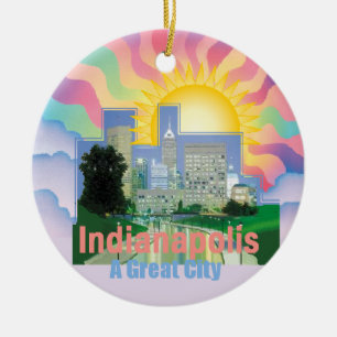 Rond En Céramique Ornement d'INDIANAPOLIS
