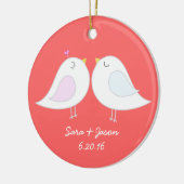 Rond En Céramique Ornement d'inséparables (Gauche)