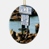 Rond En Céramique Ornement d'otaries de la jetée 39 (Droite)