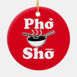 Rond En Céramique Ornement drôle de Noël de Pho Sho