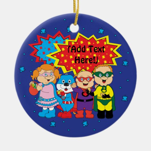 Rond En Céramique Ornement du cercle Hanoukka (Devant)