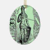 Rond En Céramique Ornement du chevalier (Droite)