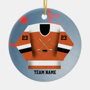 Rond En Céramique Ornement du Jersey de joueur de hockey