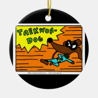 Rond En Céramique Ornement du moucheron TAEKWON-DOG