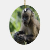 Rond En Céramique Ornement espiègle de singe (Droite)