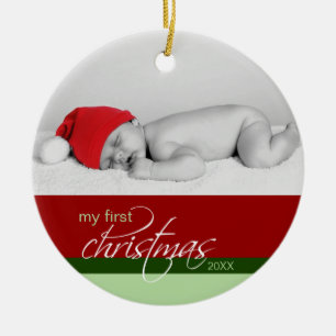 Rond En Céramique Ornement fait sur commande de ęr Noël du bébé