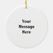 Rond En Céramique Ornement fait sur commande de message d'escargot (Dos)