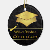 Rond En Céramique Ornement fait sur commande de Noël - cadeau (Gauche)