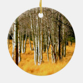 Rond En Céramique ornement forestier de peuplier (Dos)