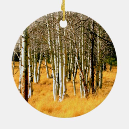 Rond En Céramique ornement forestier de peuplier (Dos)