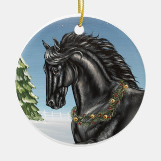 Rond En Céramique Ornement frison de cheval