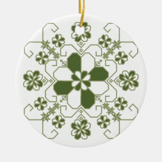 Rond En Céramique Ornement letton (Devant)