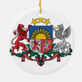 Rond En Céramique Ornement letton (Dos)