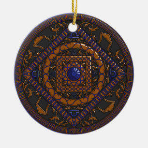 Rond En Céramique Ornement Libra Mandala