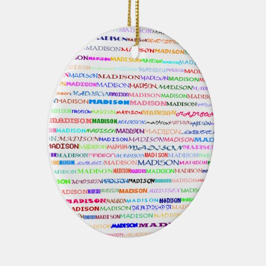 Rond En Céramique Ornement Madison Text Design II (Droite)