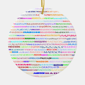 Rond En Céramique Ornement Madison Text Design II
